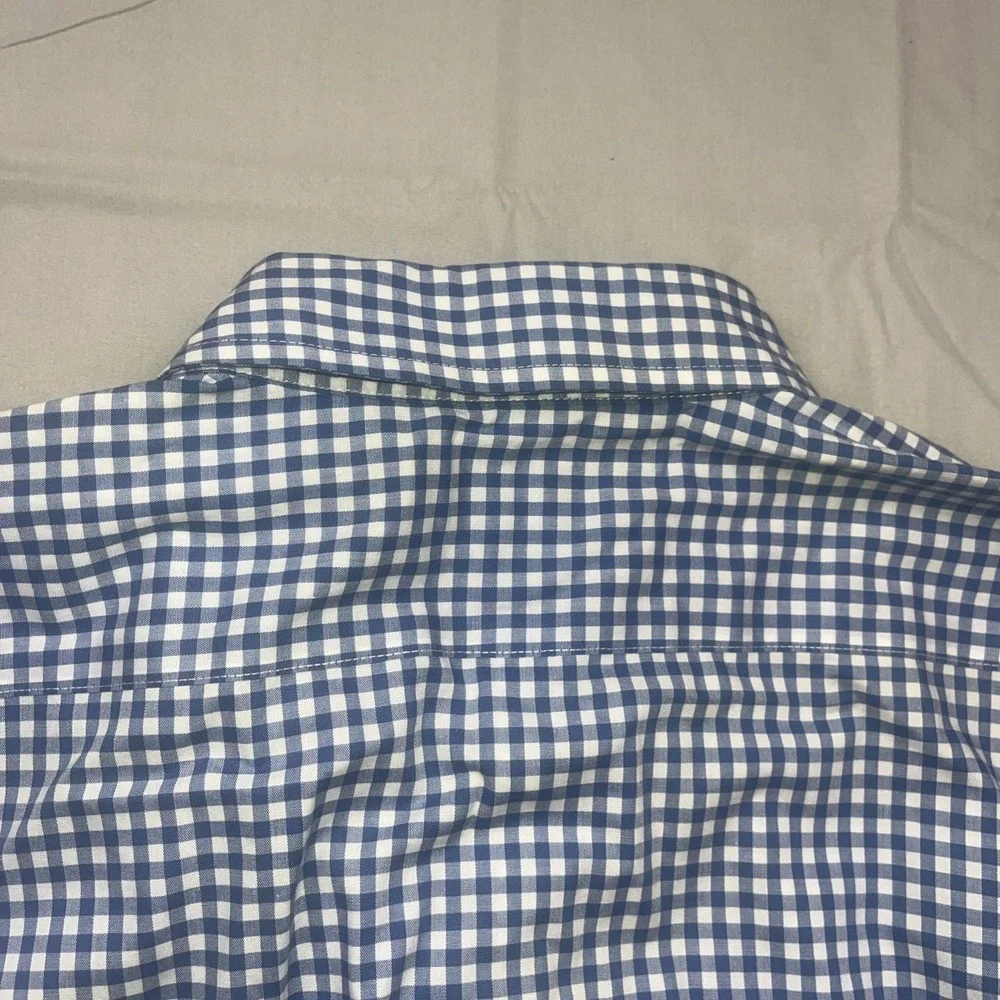 LL Bean Wrinkle Free Kennebunk Sport‎ Shirt Mens XLT Blue Traditional Fit Check